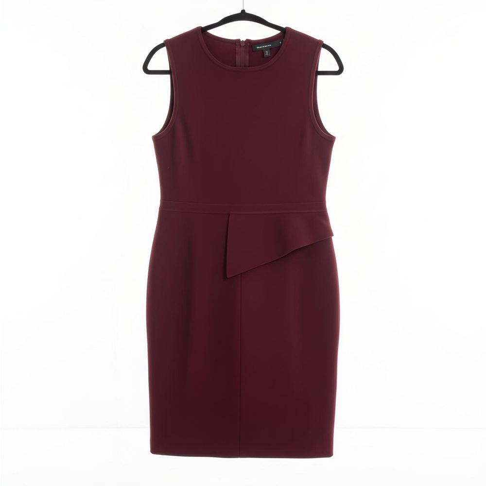 Karen Millen Pencil Burgundy Dress Size M Msrp